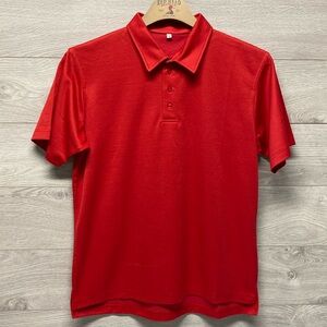 Bright Red Golf Polo